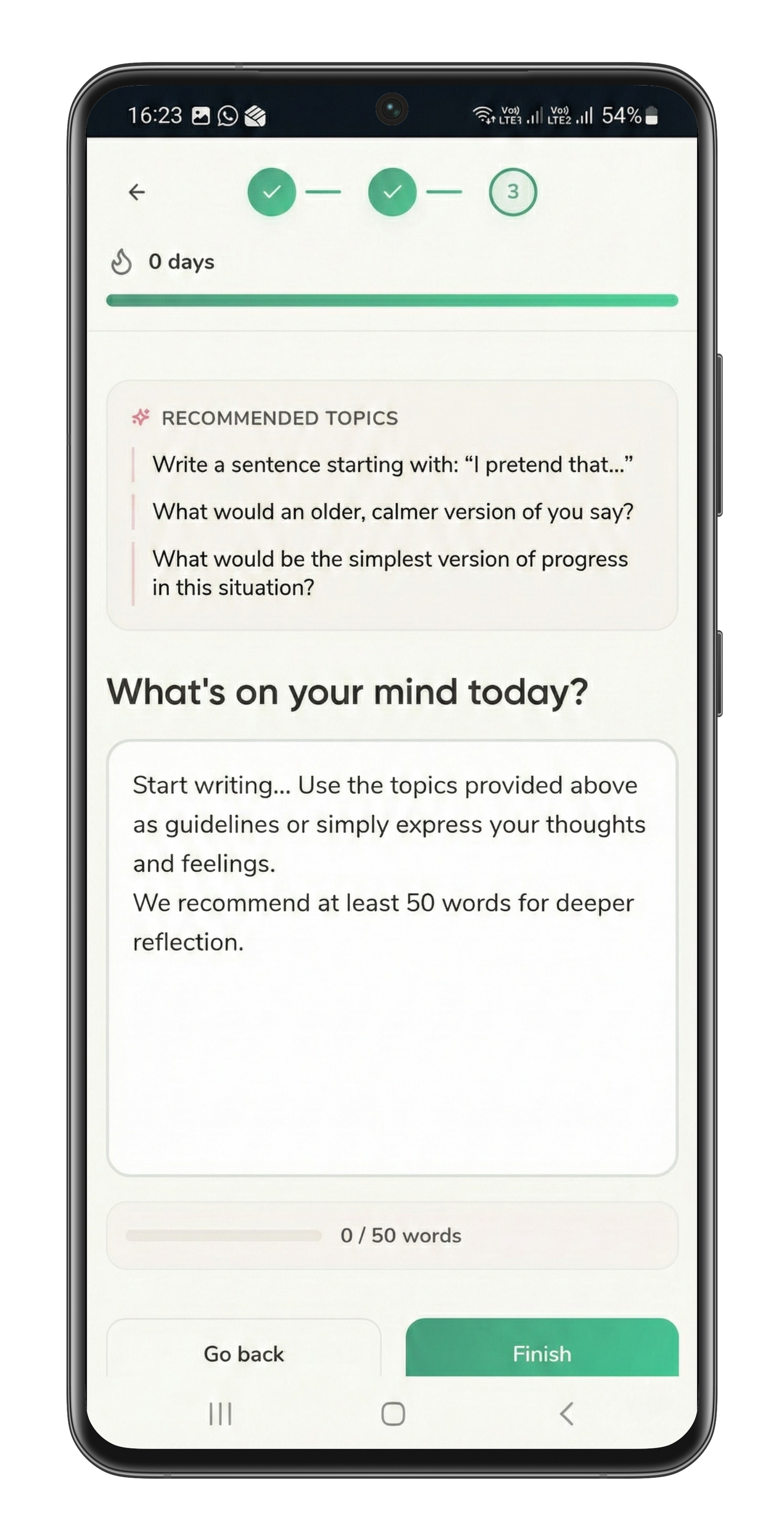 Gentle prompts to help you reflect
